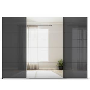 Schwebetürenschrank Quadra Glas&Spiegel Graumetallic - Breite: 315 cm