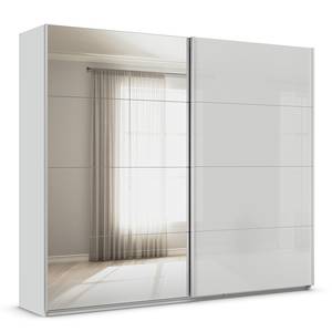 Schwebetürenschrank Quadra Glas&Spiegel Seidengrau - Breite: 271 cm