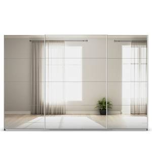 Schwebetürenschrank Quadra Spiegelfront Graumetallic - Breite: 315 cm