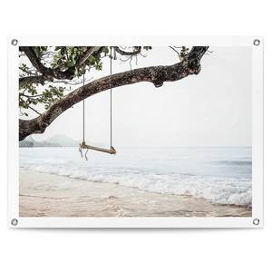 Kunstdruck Strand PVC - Blau - 60 x 80 cm