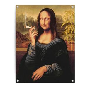 Kunstdruck Mona Lisa Abstrakt PVC - Braun - 60 x 80 cm