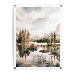 Kunstdruck Bergsee PVC - Beige - 60 x 80 cm