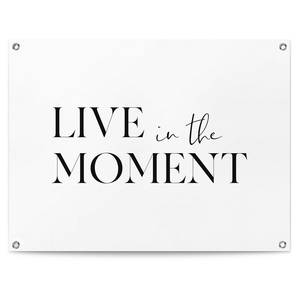 Kunstdruck Live in the Moment PVC - Schwarz - 60 x 80 cm