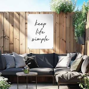 Kunstdruck Keep life simple PVC - Schwarz - 60 x 80 cm