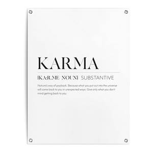 Kunstdruck Karma PVC - Schwarz - 60 x 80 cm