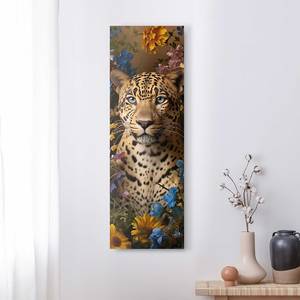 Wandbild Panther Flowers MDF - Multicolor - 30 x 90 cm