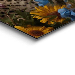 Wandbild Panther Flowers MDF - Multicolor - 30 x 90 cm