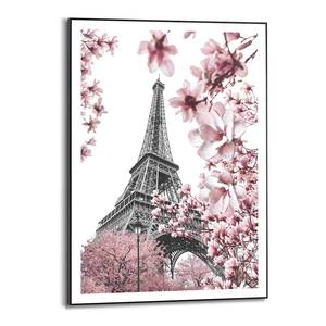 Gerahmtes Bild Spring in Paris Gerahmtes Holzbild - Schwarz - 50 x 70 cm