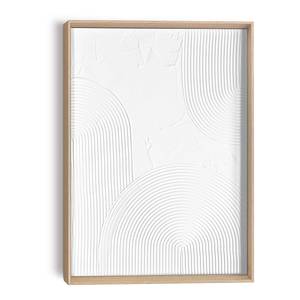 Wandbild relief Thin Comb MDF - 30 x 40 cm - Weiß