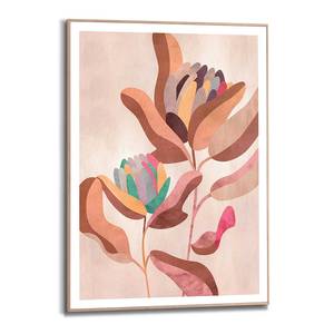 Gerahmtes Bild Earth Flowers Gerahmtes Holzbild - Braun - 50 x 70 cm