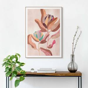 Gerahmtes Bild Earth Flowers Gerahmtes Holzbild - Braun - 50 x 70 cm