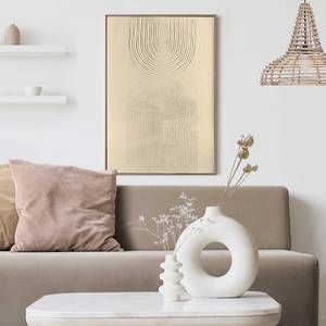 Wandbild Bögen MDF - 50 x 70 cm - Beige