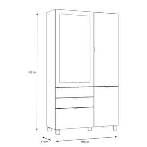 Vitrinenschrank Shearles Glas - Weiß