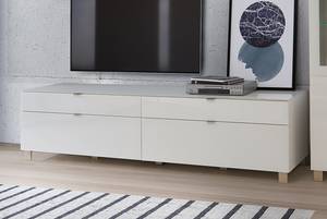 Tv-meubel Shearles 220 cm glas - Wit