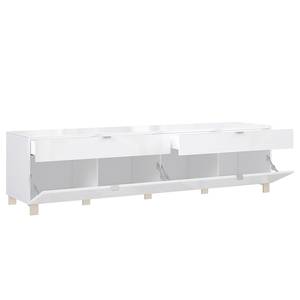 Tv-meubel Shearles 220 cm glas - Wit