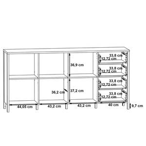 Sideboard Kioto Eiche Artisan Dekor / Schwarz