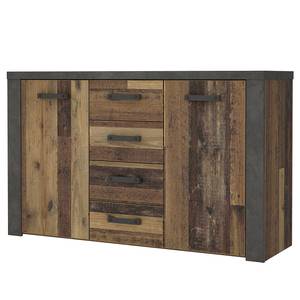 Sideboard Chakto Altholz Dekor / Beton Dekor - Breite: 136 cm