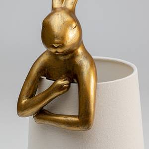 Tischleuchte Animal Rabbit Typ A Stahl / Polyresin - Weiß / Gold