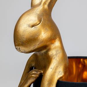 Tischleuchte Animal Rabbit Typ B Stahl / Polyresin - Schwarz / Gold