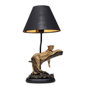 Tischleuchte Relax Leopard Stahl / Polyresin - Schwarz / Gold