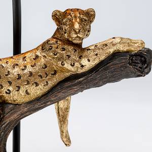 Tischleuchte Relax Leopard Stahl / Polyresin - Schwarz / Gold