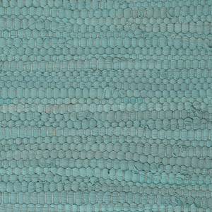 Flickenteppich Kelim Chindi Uni Baumwolle - Mint - 70 x 140 cm