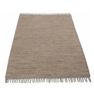 Flickenteppich Kelim Chindi Uni Baumwolle - Taupe - 120 x 170 cm