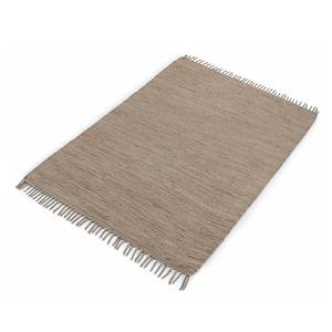 Flickenteppich Kelim Chindi Uni Baumwolle - Taupe - 190 x 290 cm