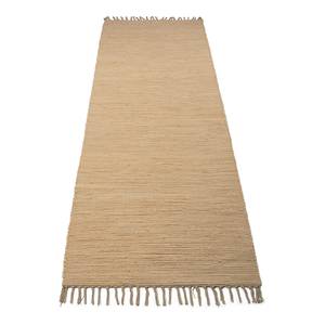 Läufer Kelim Chindi Uni Baumwolle - Beige - 60 x 180 cm