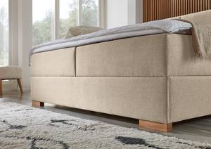 Boxspringbett Lago Webstoff Asha: Taupe - 180 x 200cm