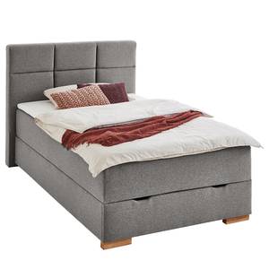 Boxspringbett Lago Webstoff Asha: Hellgrau - 120 x 200cm