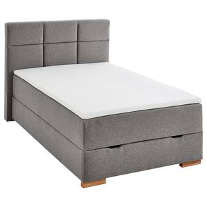 Boxspringbett Lago Webstoff Asha: Hellgrau - 140 x 200cm