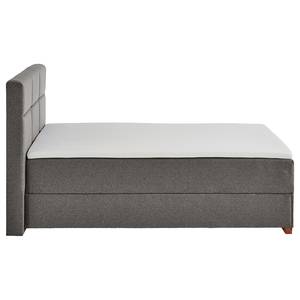 Boxspringbett Lago Webstoff Asha: Hellgrau - 140 x 200cm