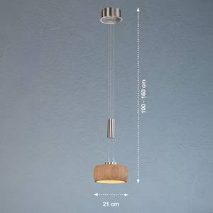 LED-Pendelleuchte Shine Wood Eisen / Eiche Massiv - 1-flammig