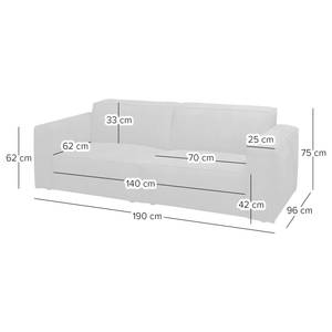 2-Sitzer Sofa LORALAI Microfaser Pina: Dunkelbraun