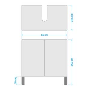 Meuble sous vasque Pesaro Graphite