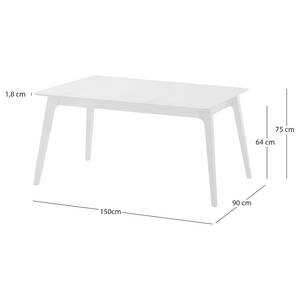 Eettafel HOBO deels massief rubberboomhout - Walnoothouten