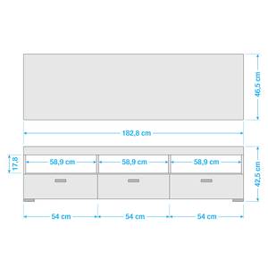 TV-Lowboard Vamo Eiche Dekor