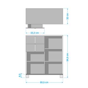 Lage kast Luca II Eikenhouten landelijk look