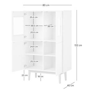 Ensemble meubles TV LINDHOLM - 4 élém. A Blanc mat