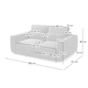 2-Sitzer Sofa WILLOWS Webstoff - Webstoff Anda II: Mintgrün