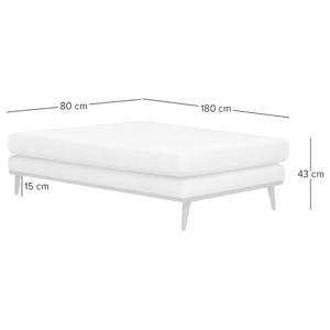 Chaise longue BOVLUND Structuurstof Talta: Crèmekleurig