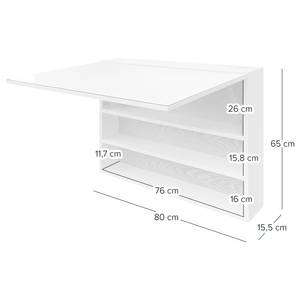 Salle de bain LINDHOLM - 3 élém. A Partiellement en chêne massif - Blanc