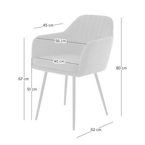 Armleunstoelen Turtola (set van 2) Grijs