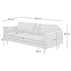 3-Sitzer Sofa LANDOS Webstoff Velia: Maisgelb