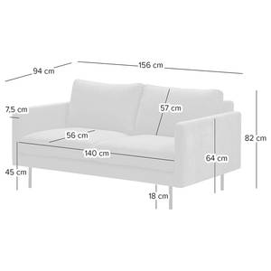 2-Sitzer Sofa LANDOS Webstoff Maiti: Dunkelgrün