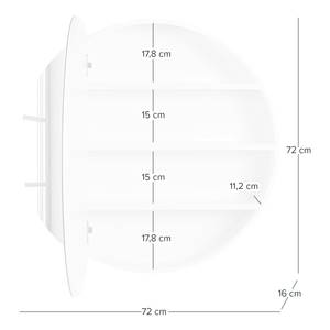 Salle de bain LINDHOLM - 2 élém. B Partiellement en chêne massif - Blanc