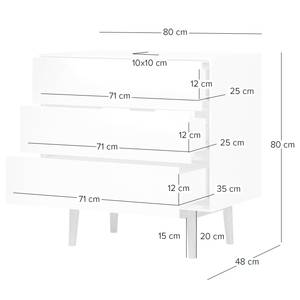 Salle de bain LINDHOLM - 2 élém. D Partiellement en chêne massif - Gris