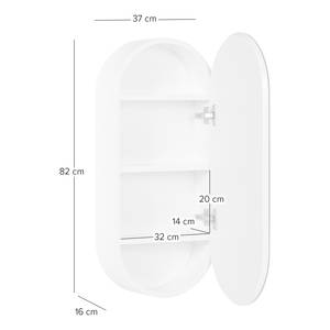 Salle de bain LINDHOLM - 2 élém. E Partiellement en chêne massif - Blanc