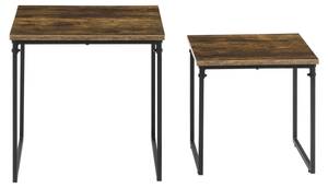 Lot de 2 tables Töreboda gigognes Marron - Bois manufacturé - 50 x 50 x 50 cm